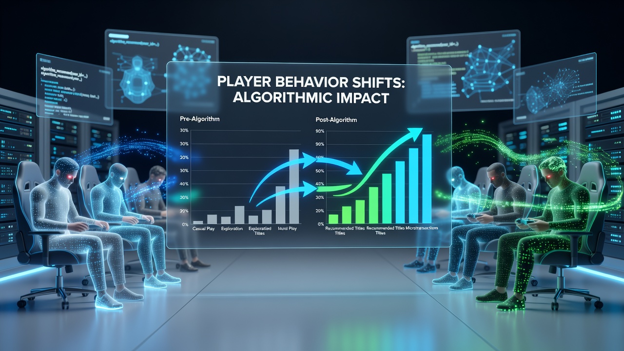 Heatmap illustrating concentrated player engagement around algorithmically surfaced game clusters