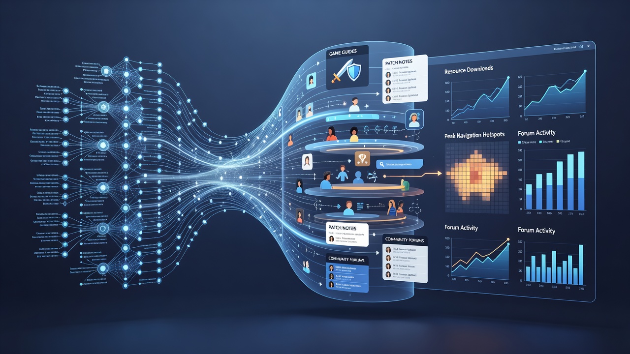 AI algorithms analyzing user navigation data in online gaming resource hubs