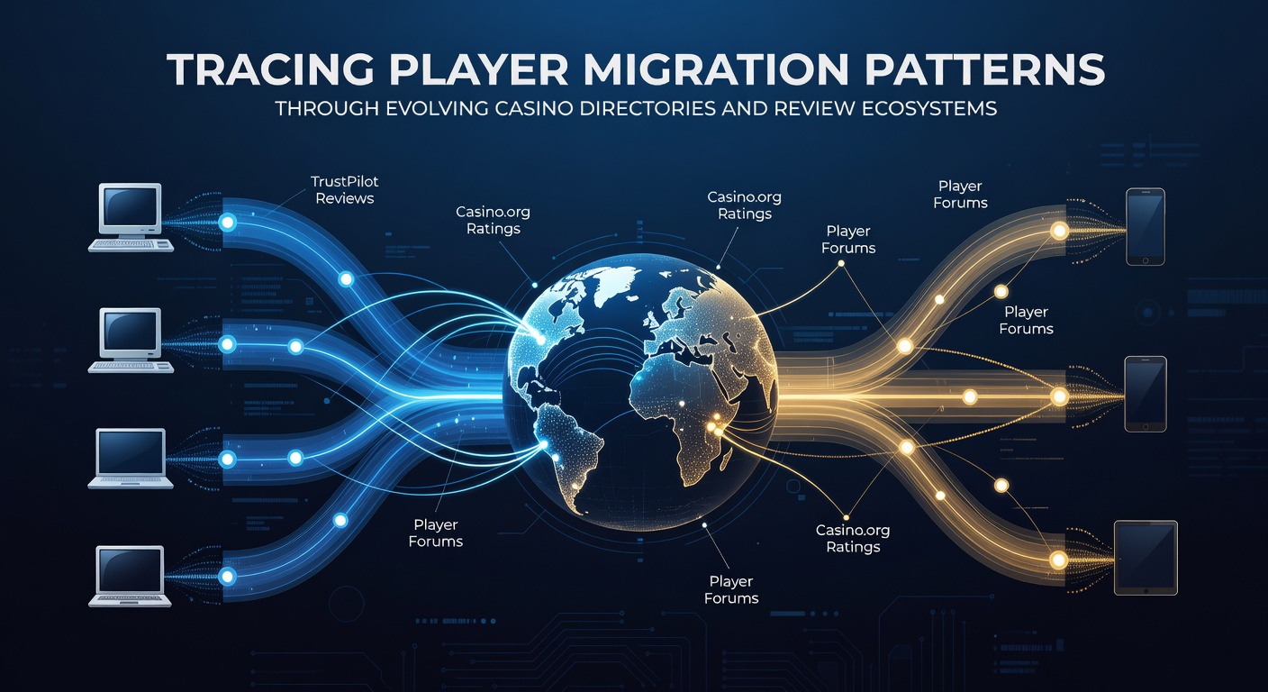 Interactive casino directory dashboard displaying player migration trends across global markets in 2026